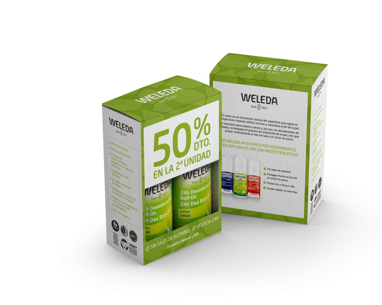 Duplo Citrus 24h Deodorant Roll-on 50 ml Weleda