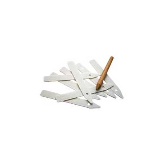 Zakje met 25 kleine etiketten Biotop + potlood - etiketten voor zaaibedden en moestuin