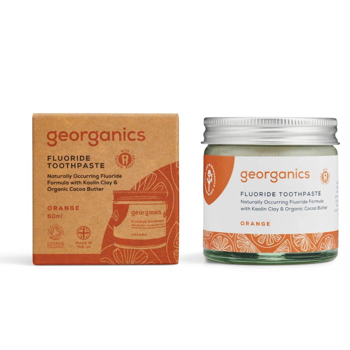 Dentifricio al fluoro all'arancia 60 ml Georganics