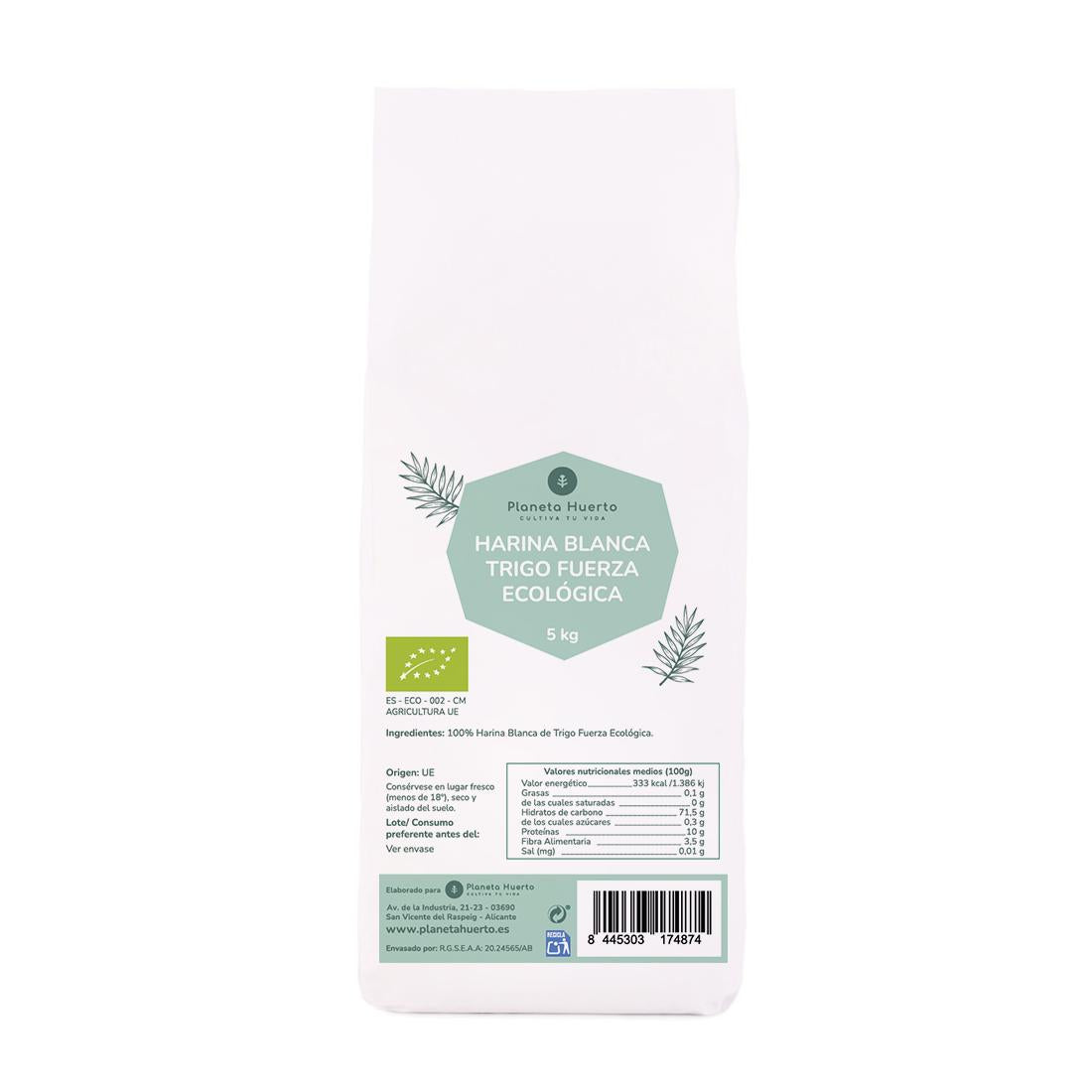 Witte tarwemeel sterkte Eco Planet Garden 5 kg