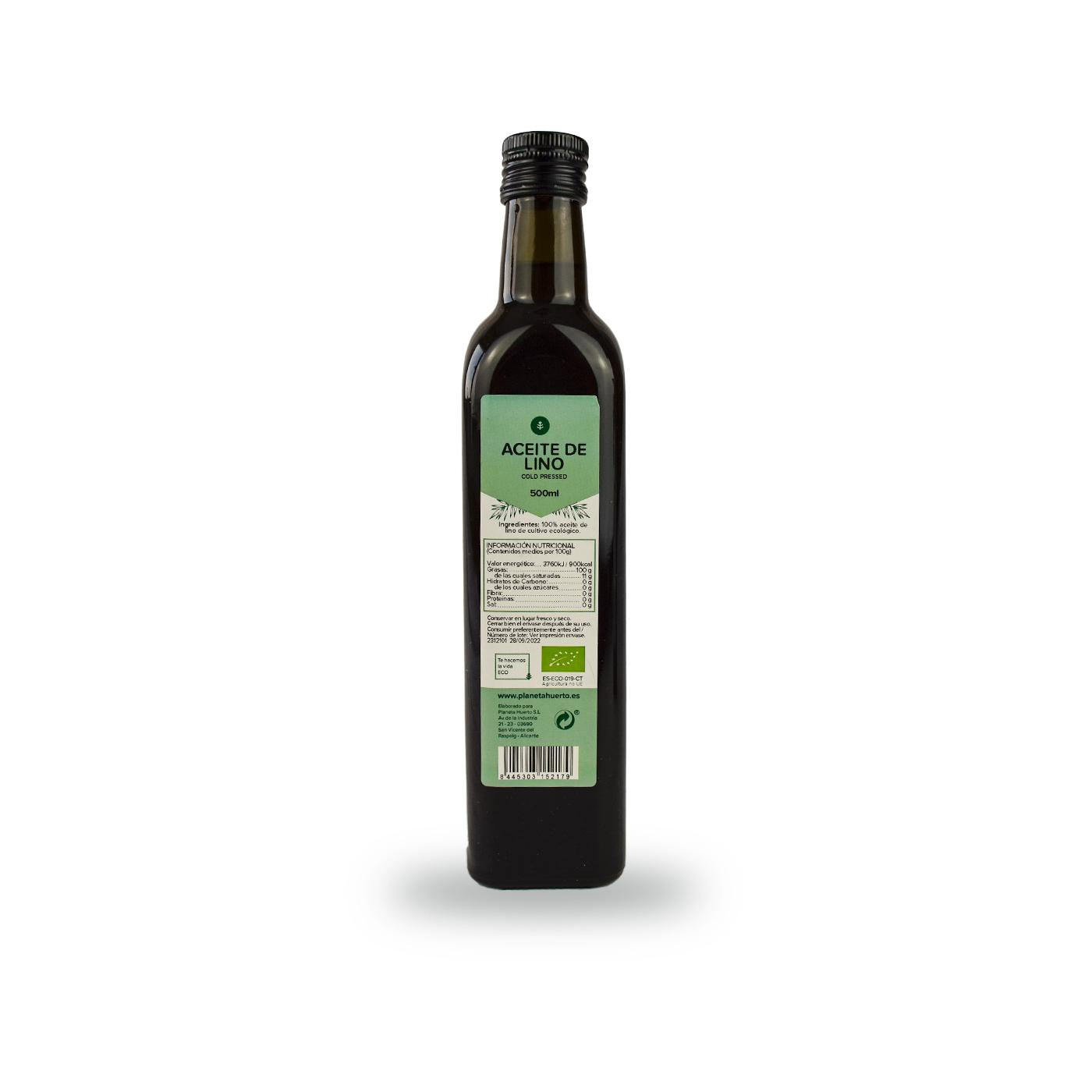Koudgeperste Lijnzaadolie Planeta Huerto 500 ml