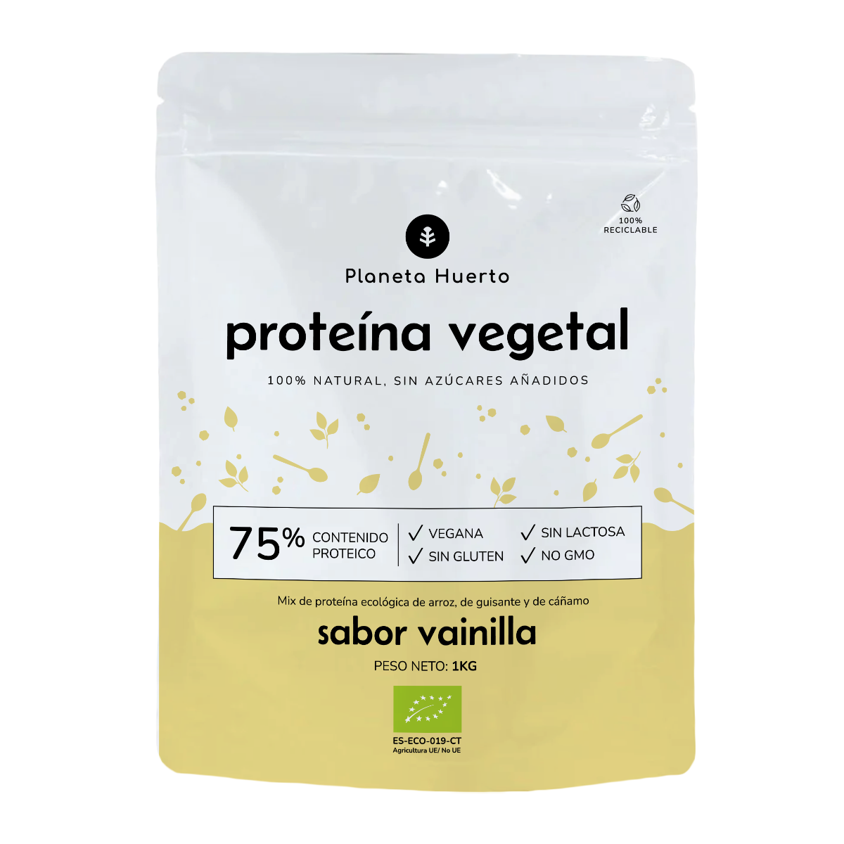 Proteine vegetali Eco 75% vaniglia Planeta Huerto 1Kg