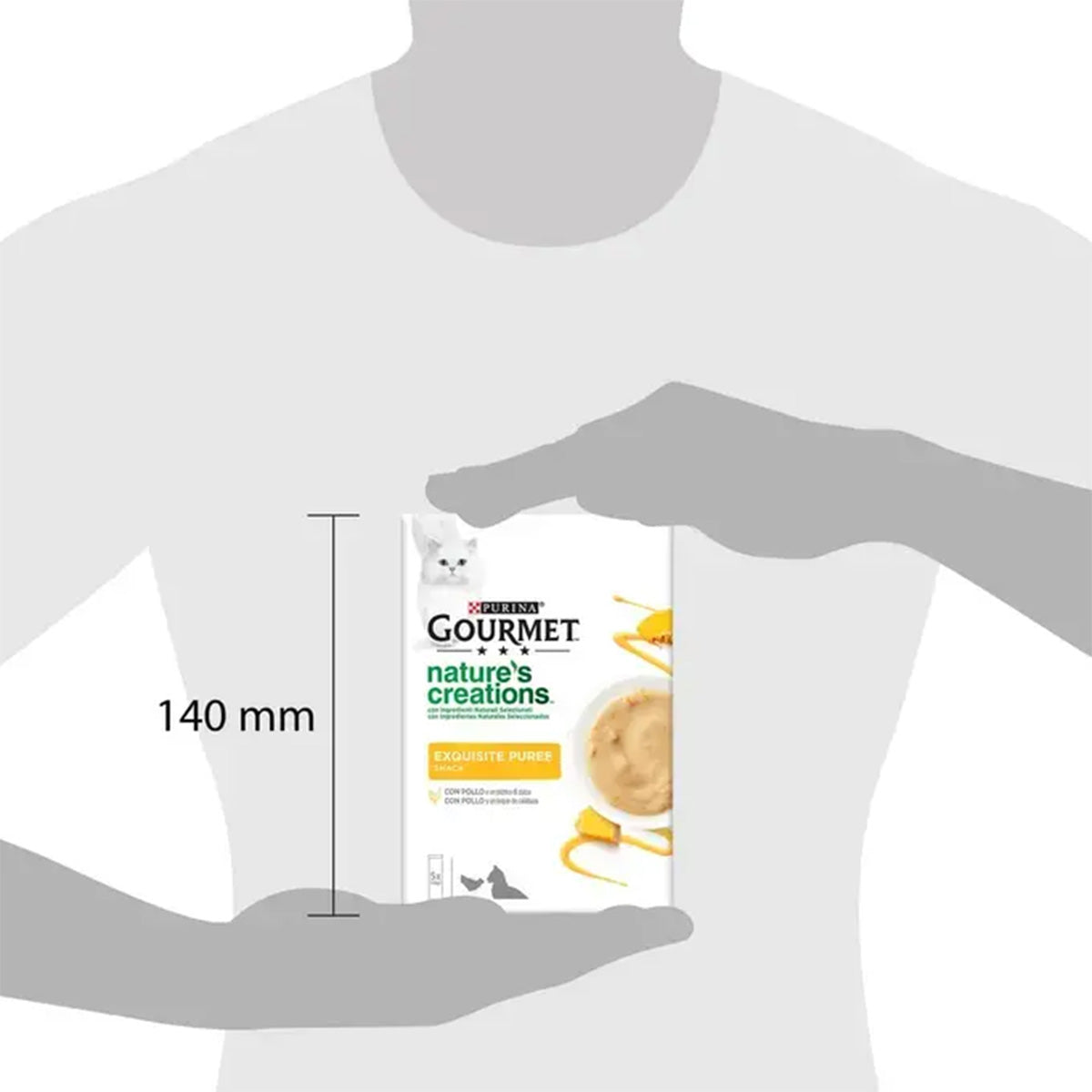 GOURMET Nature's Creations Exquisite Liquid Snack Purée with Chicken and Pumpkin 5x10g