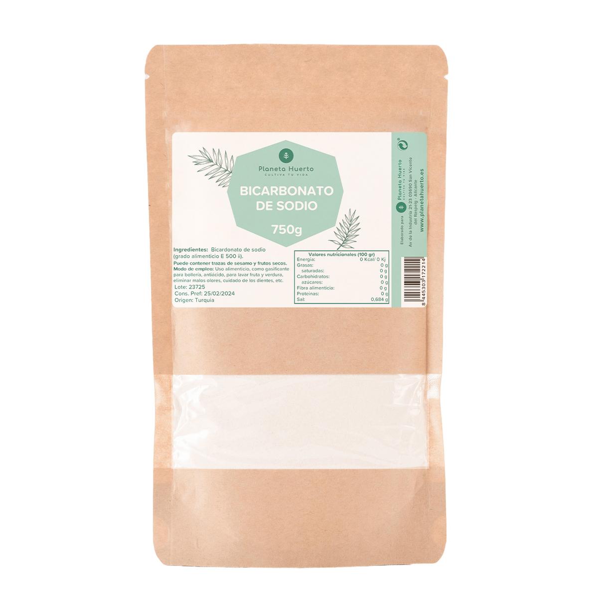 Bicarbonate de sodium de qualité alimentaire Planeta Huerto 750 g