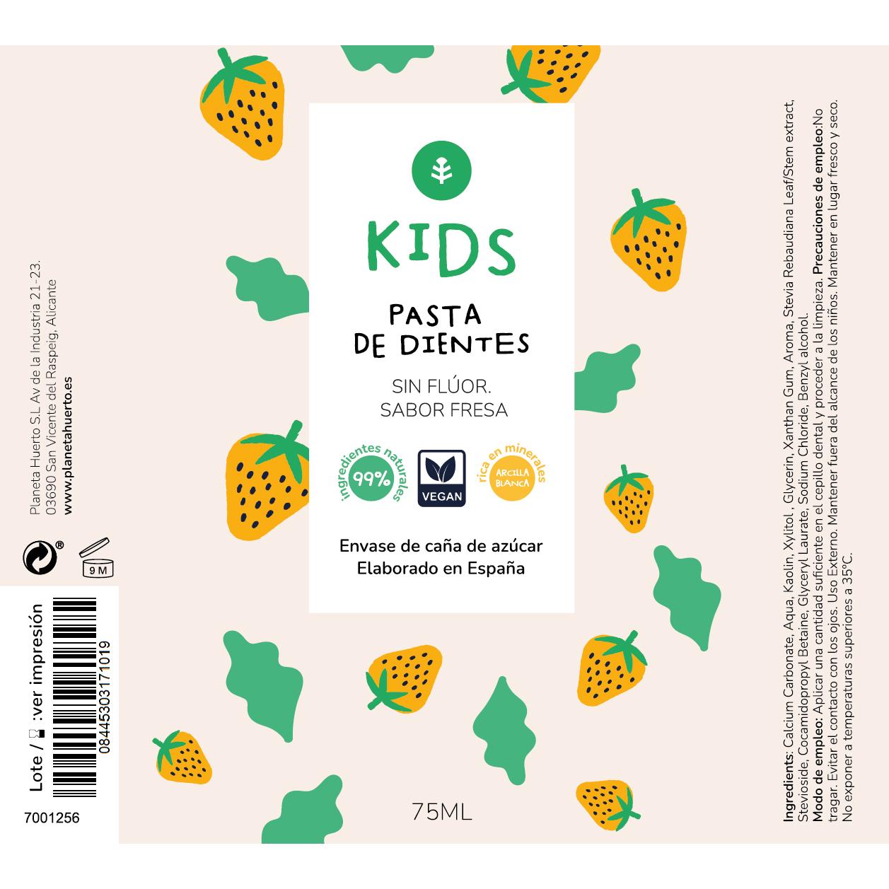 Pasta do zębów dla dzieci bez fluoru Strawberry Planet Orchard 75 ml