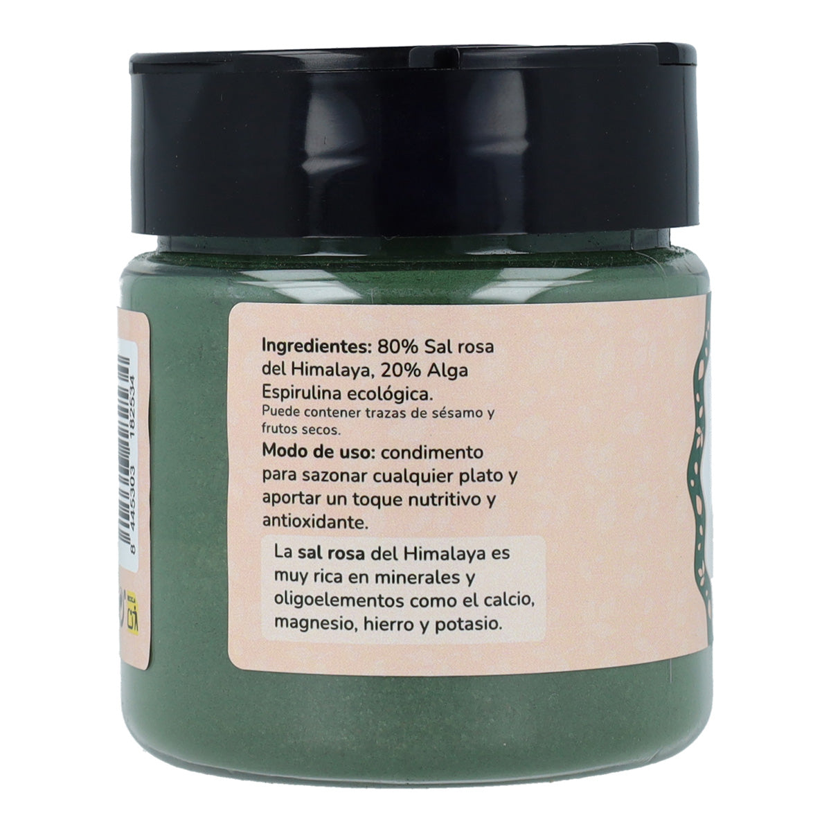 Rosa Salz mit Spirulina Meeresalgenpulver ECO Planeta Huerto 100g