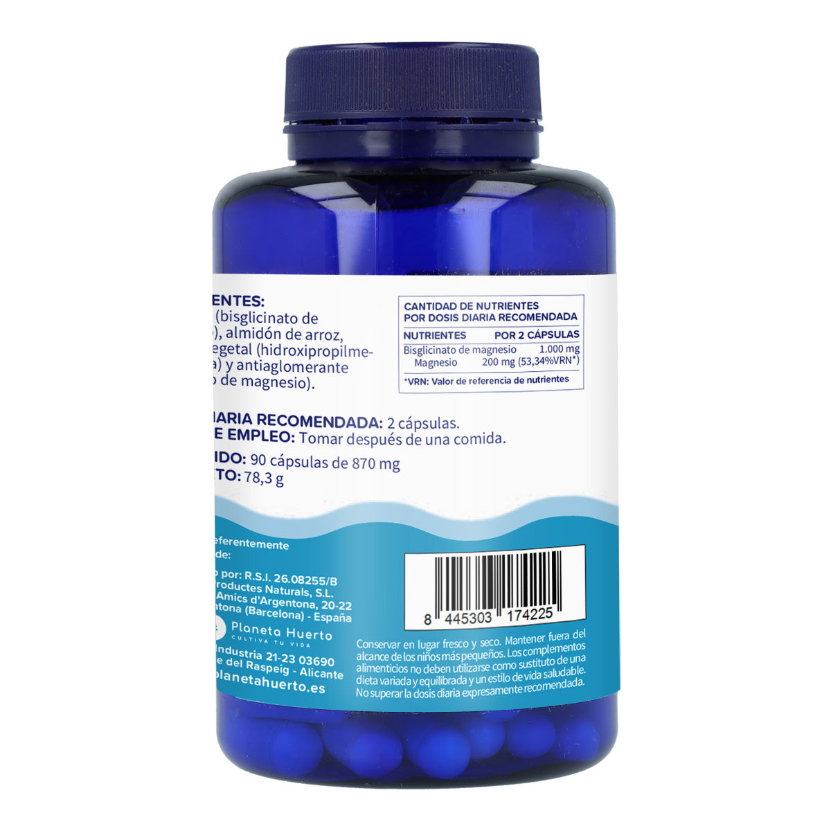 Bisglicynian magnezu 500 mg Planeta Huerto 90 kapsułek