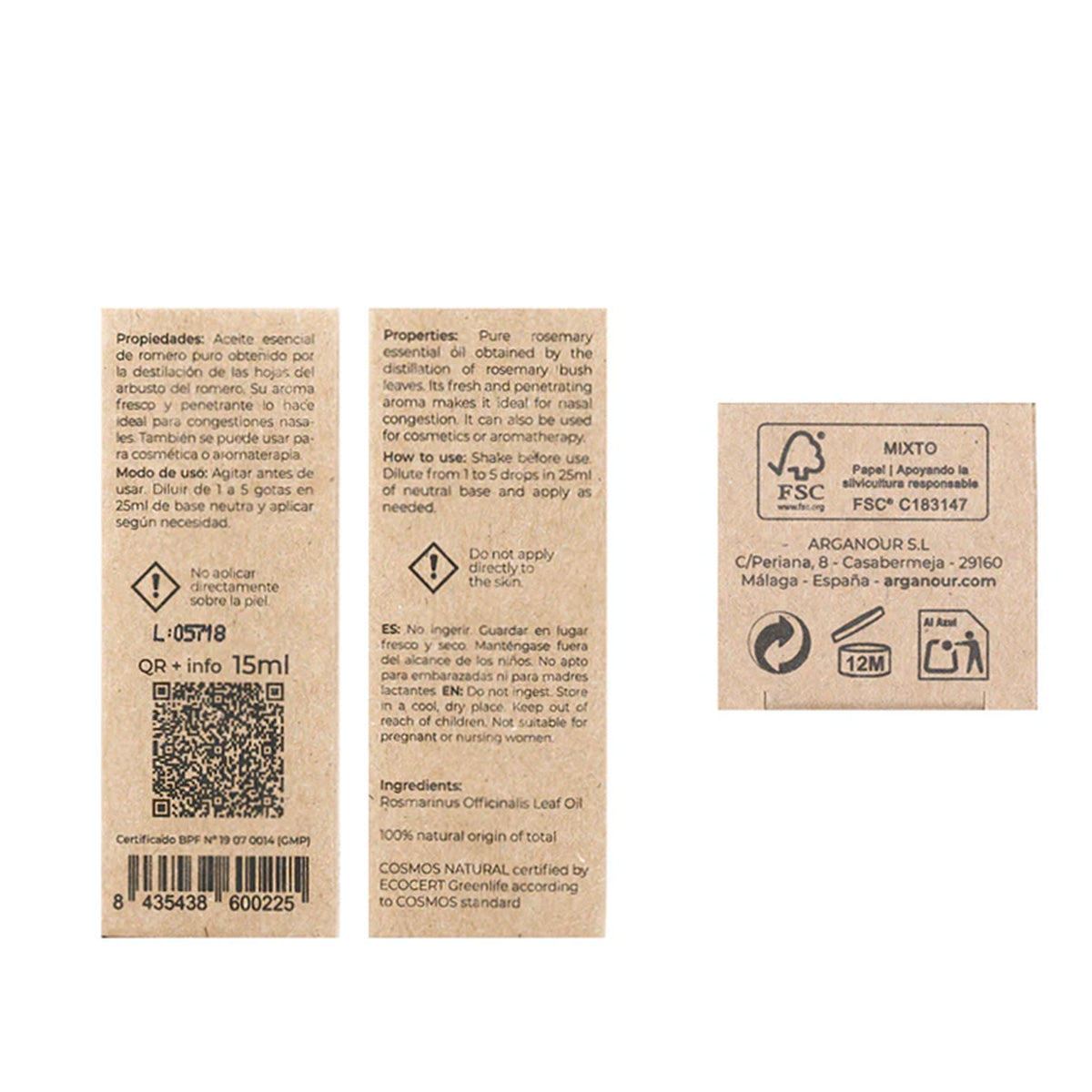 Olejek eteryczny z rozmarynu 100% czysty Arganour 15 ml