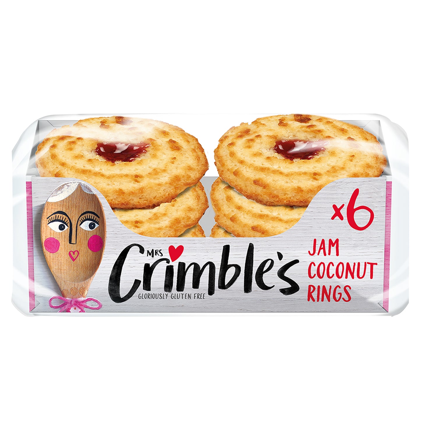 Glutenvrije kokos- en aardbeikoekjes 240 g Mrs Crimbles