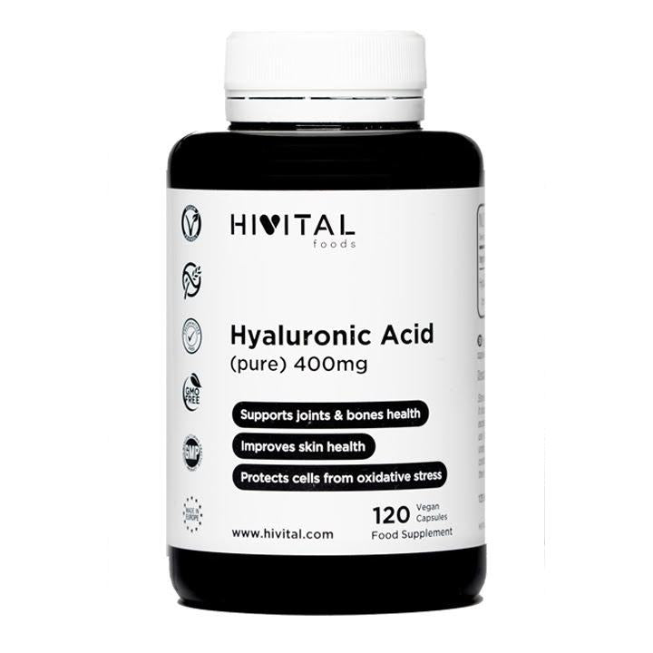 Ren hyaluronsyra 400 mg Hivital 120 veganska kapslar - antirynk Antirynk