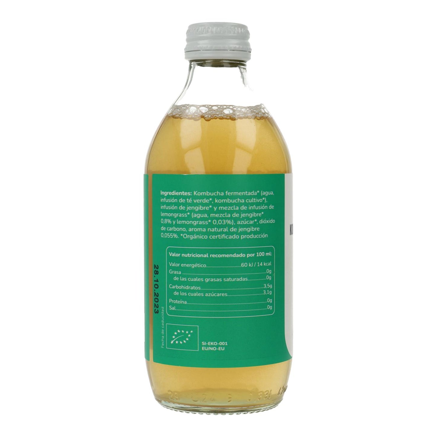 Kombucha ECO zielona herbata i limonka Planeta Huerto 330 ml