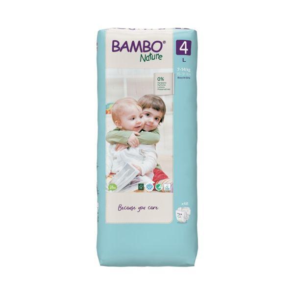 T4 Maxi Nappies (7-14 kg) Bambo Nature 48 pcs