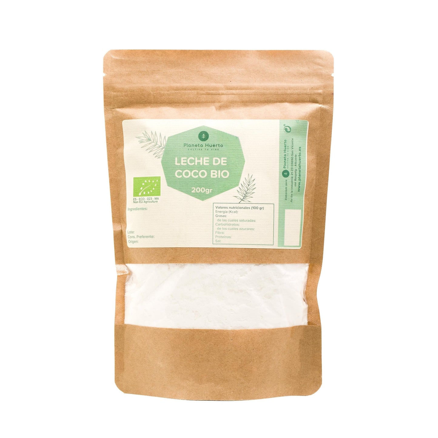 Kokosnoot drinkpoeder ECO Planeta Huerto 200 g