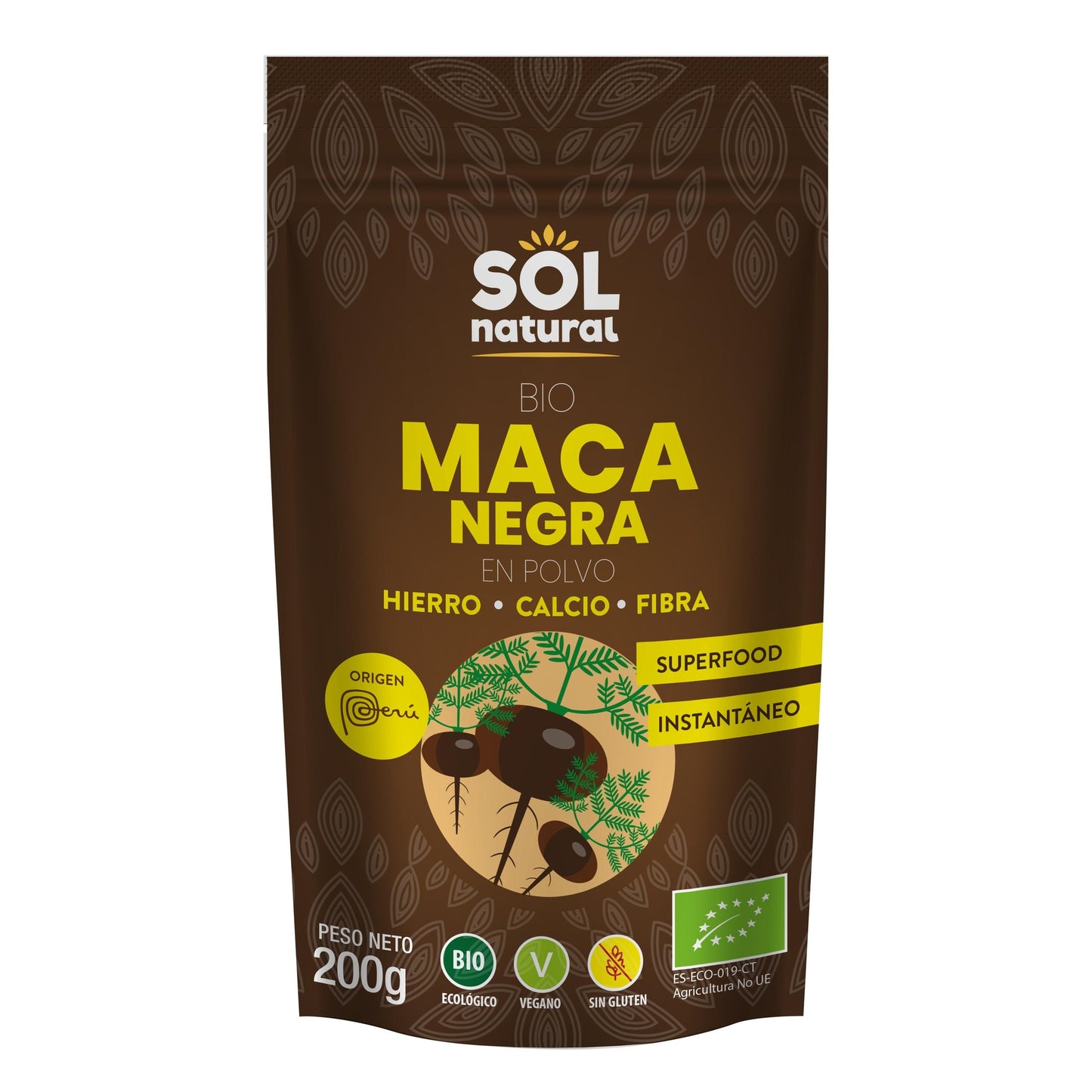 Maca negra en polvo bio Sol Natural 200 g