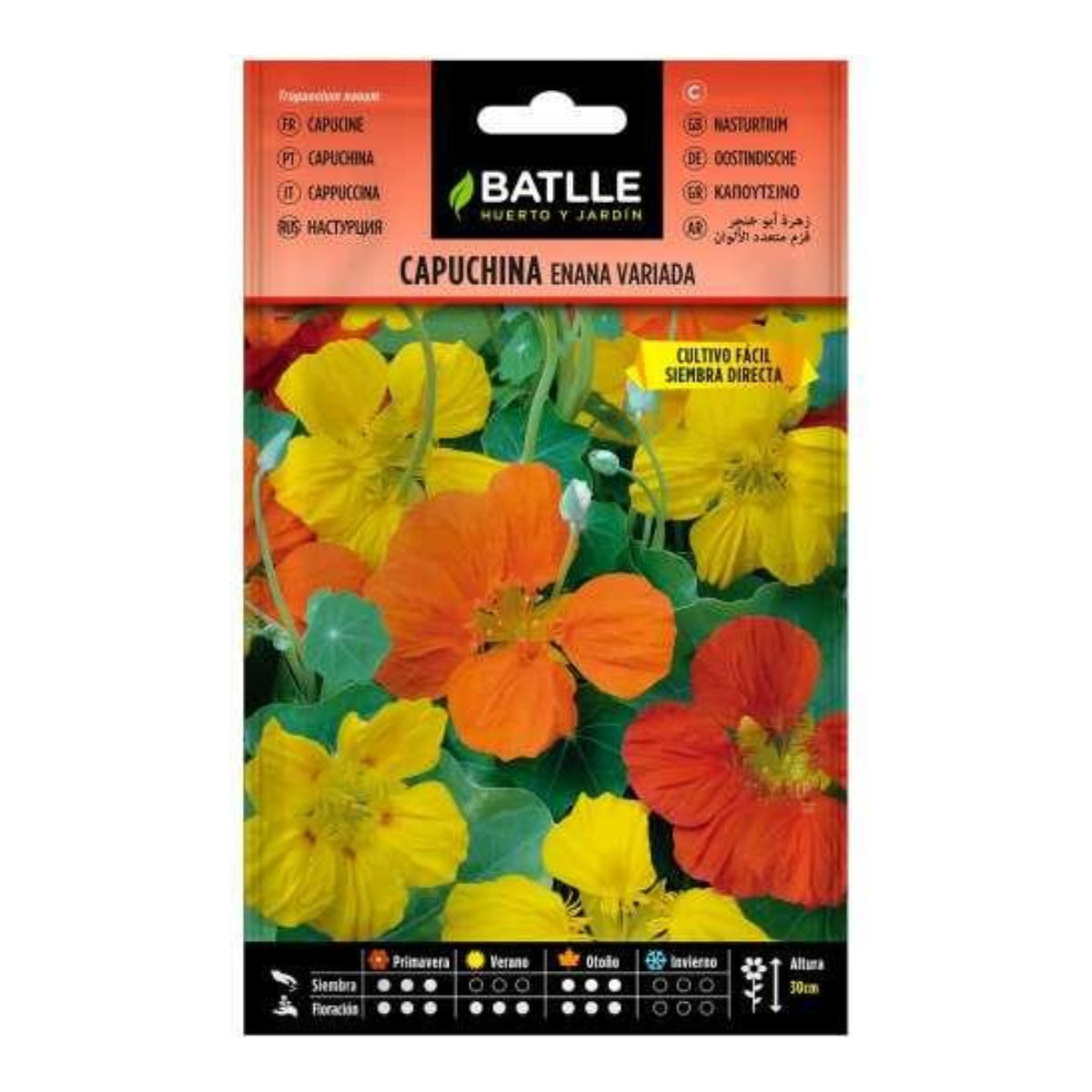 Batlle Assorted Dwarf Nasturtium Seeds