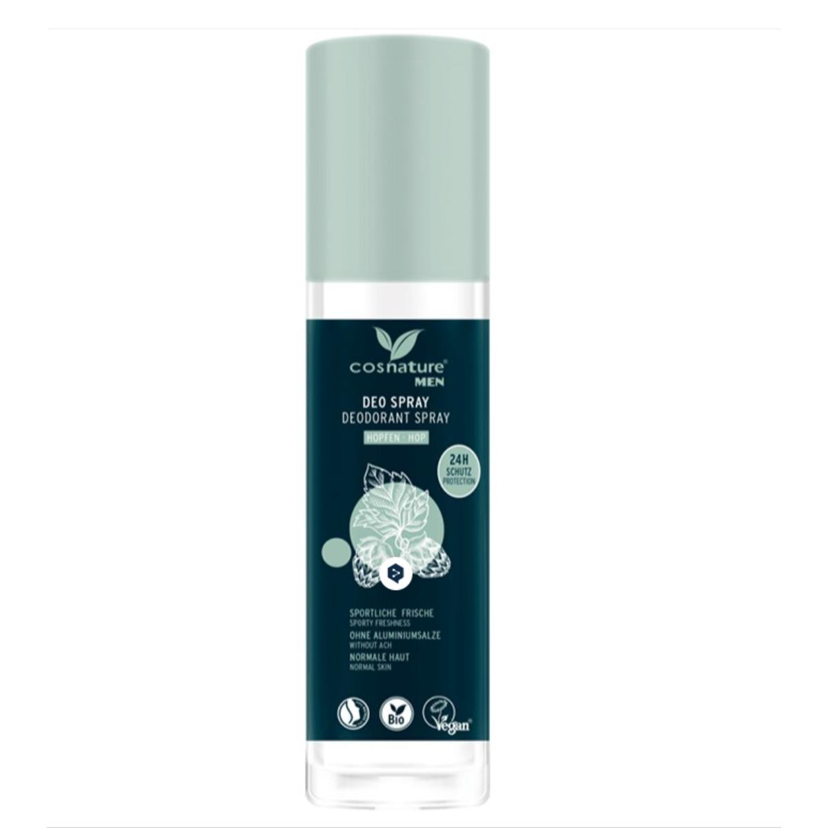Deodorante spray 24 ore per uomo al luppolo biologico Cosnature 75 ml