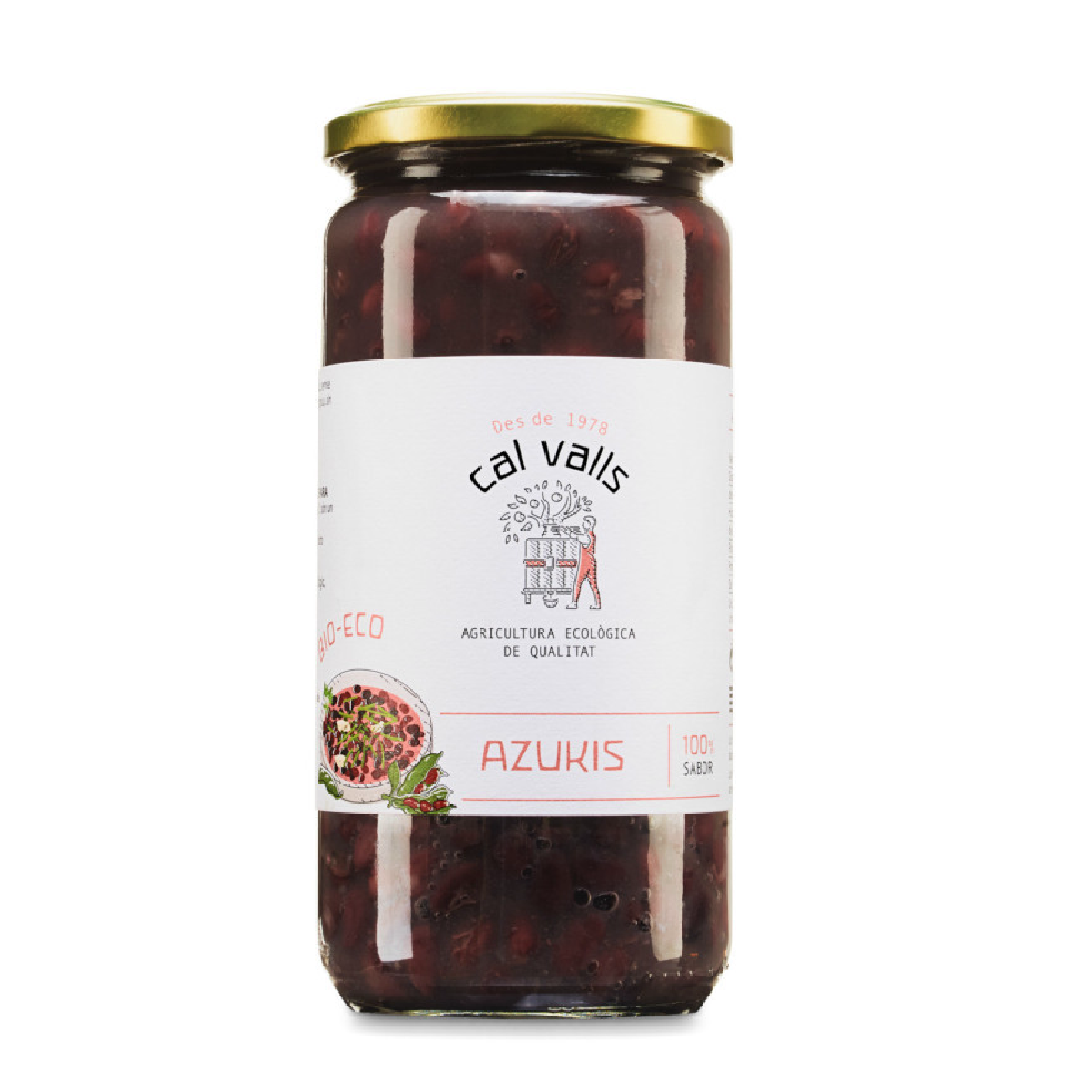 Azuki cocido en Conserva ECO Cal Valls 700 g