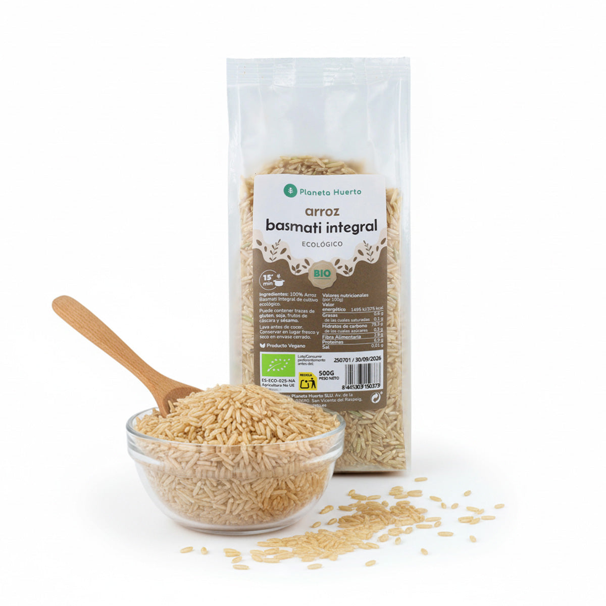 Bruine Basmatirijst ECO Planeta Huerto 2,5 kg
