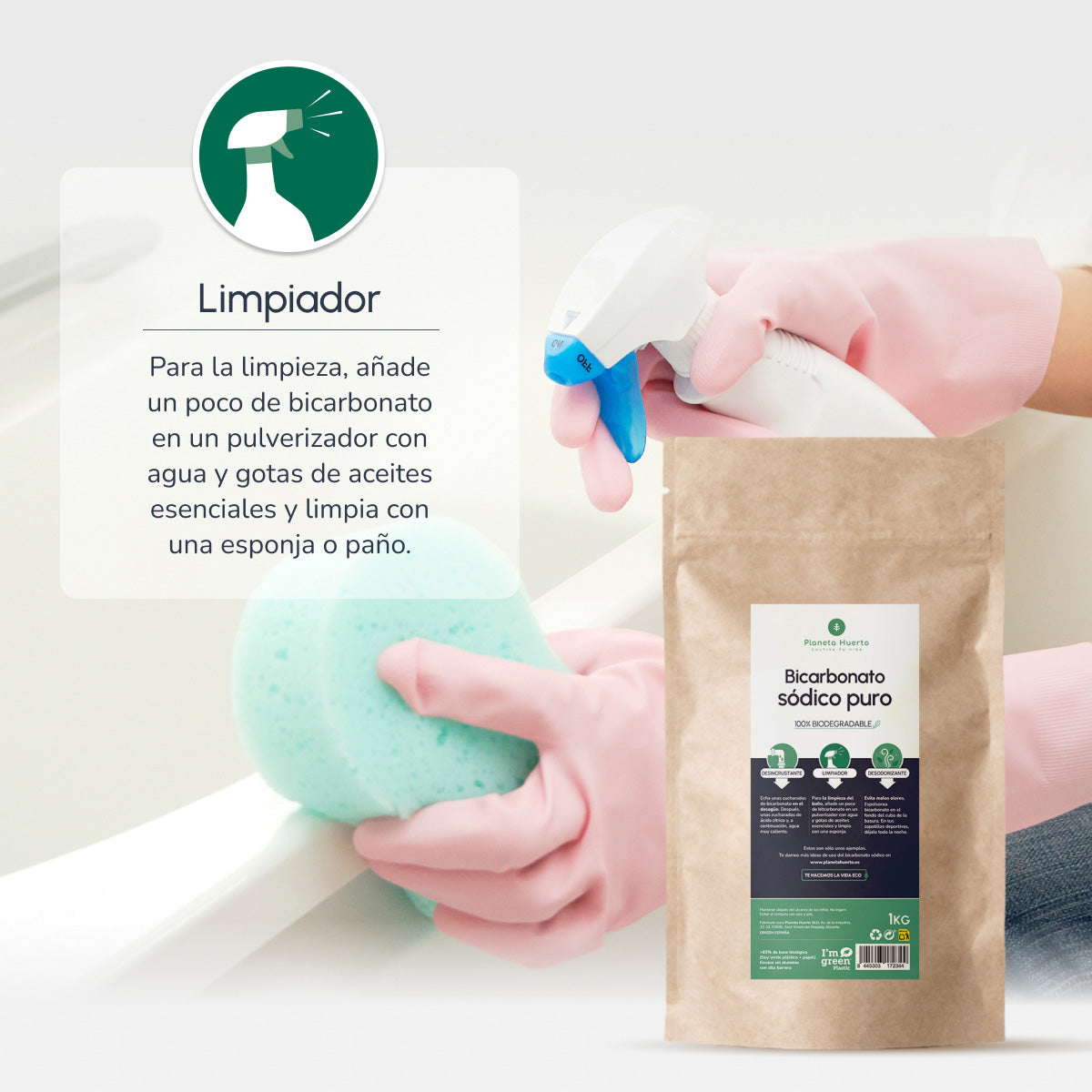 Pak 3xBicarbonaat van soda Planeta Huerto 2,5 Kg