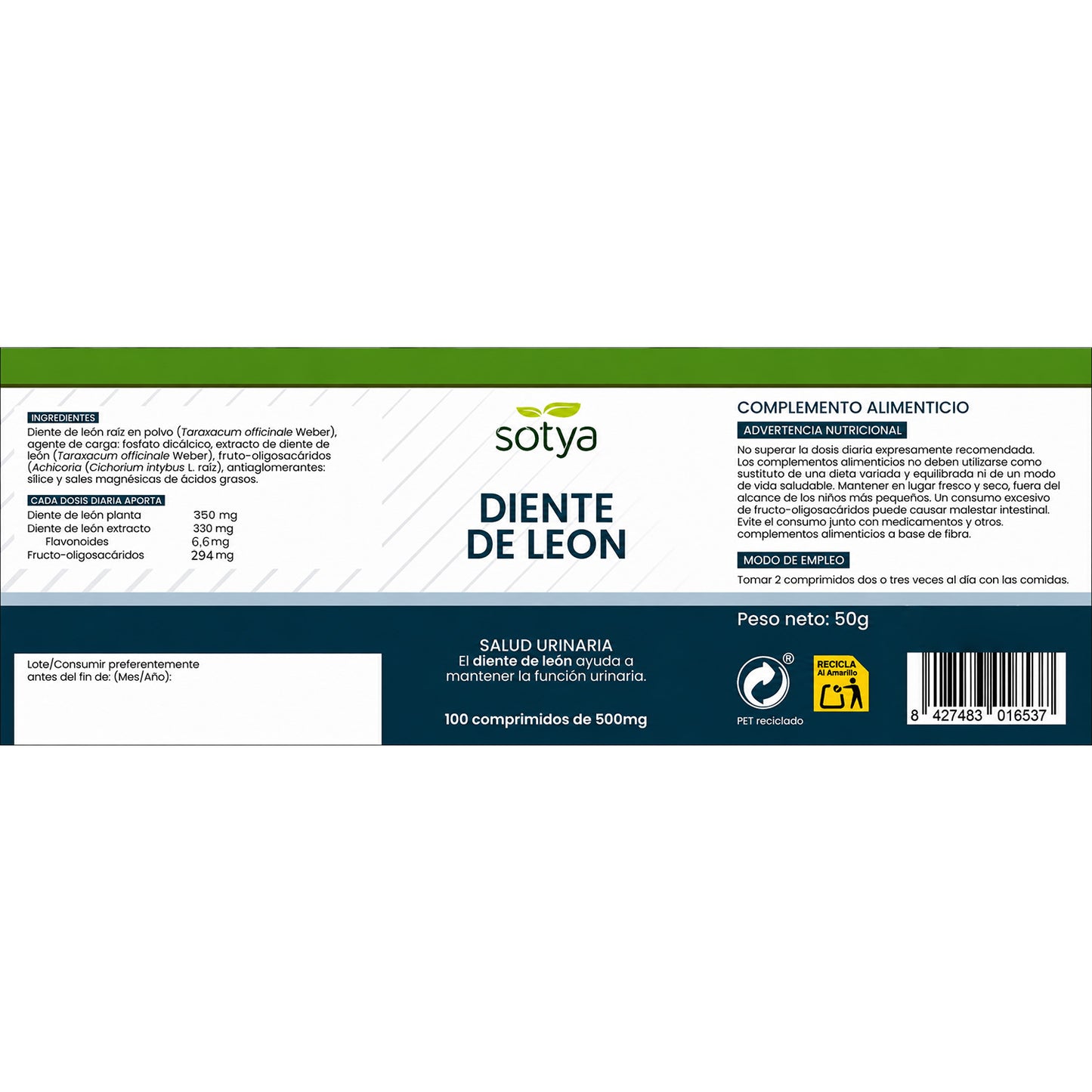 Paardenbloem Sotya 100 tabletten