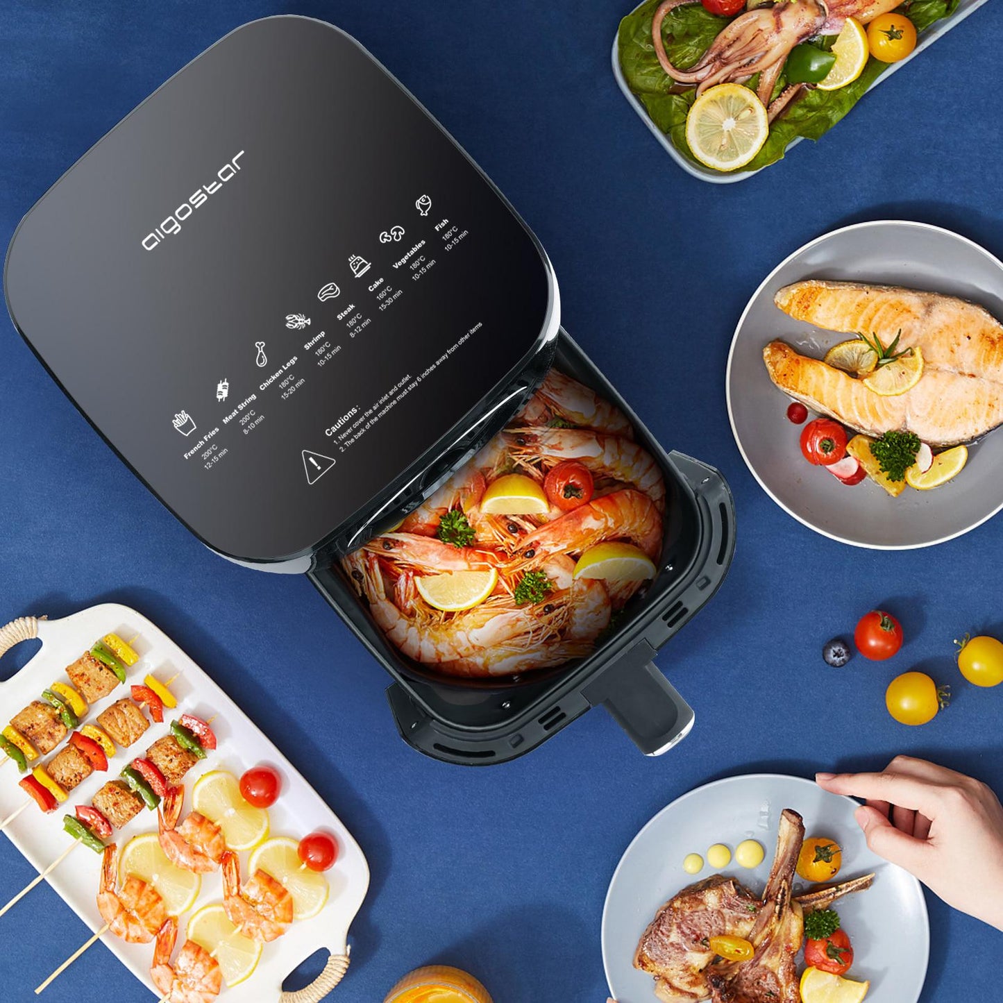 Aigostar ODIN Easy Cook Freidora sin aceite 4,2L de capacidad 1400W