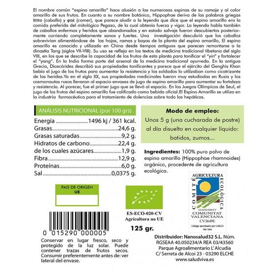 Havtorn 125 g, Salud Viva