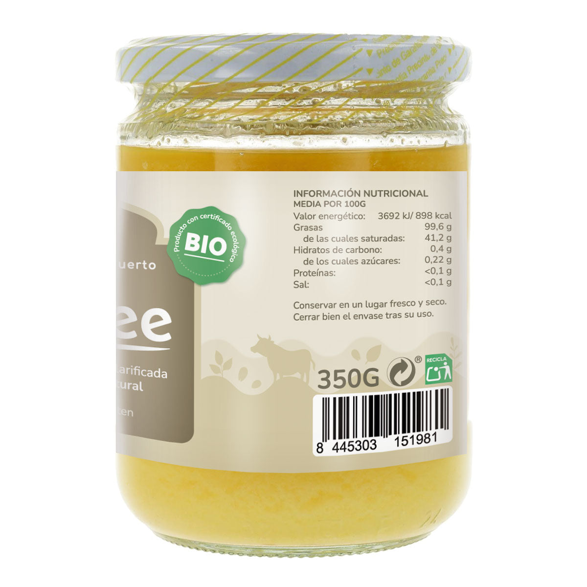 Pak 2x Ghee geklaarde boter ECO Planet Garden 350 gr