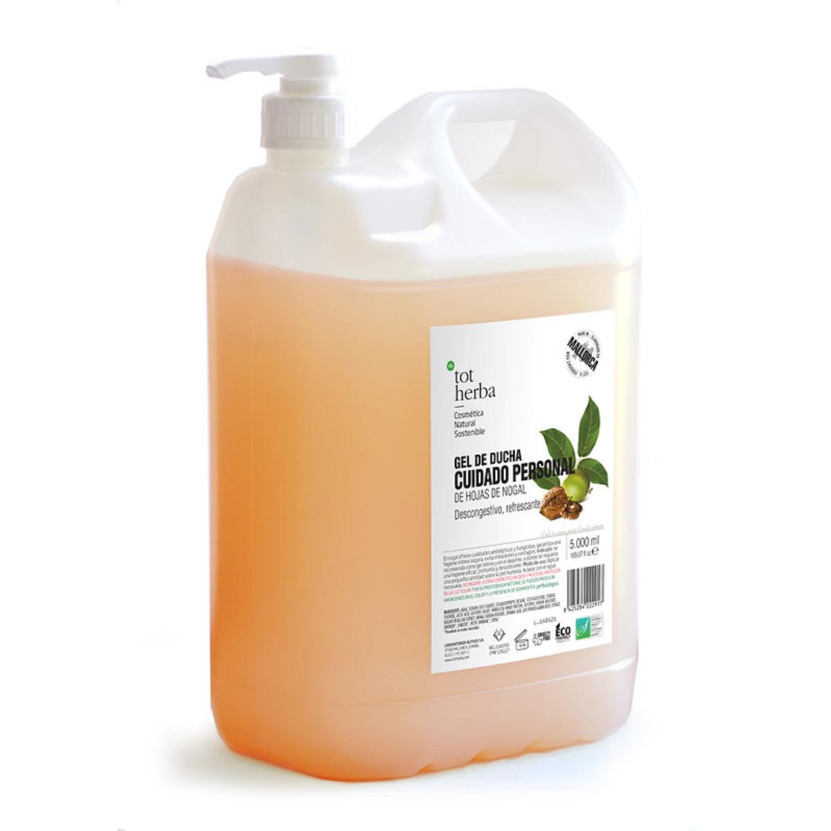 Gel douche hygiène personnelle feuilles de noyer 5 litres Tot Herba