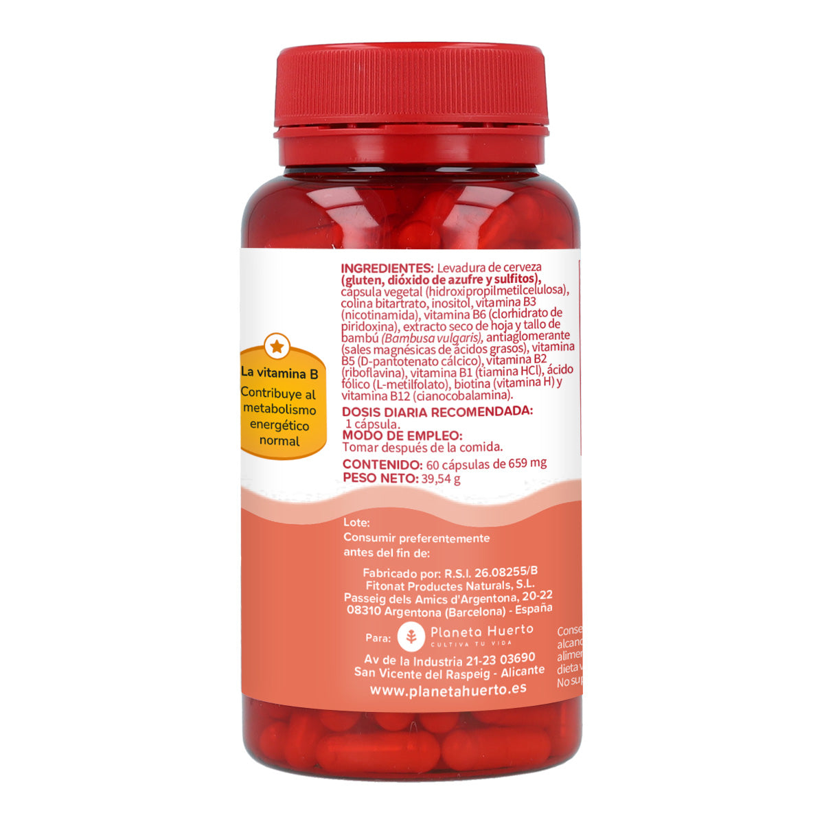 Complesso vitaminico B Planeta Huerto 60 Cap.