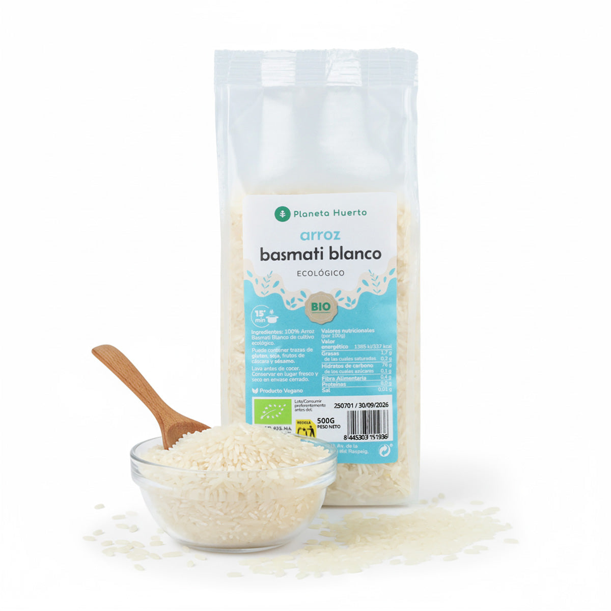 Weißer Basmati-Reis ECO Planeta Huerto 2,5 kg