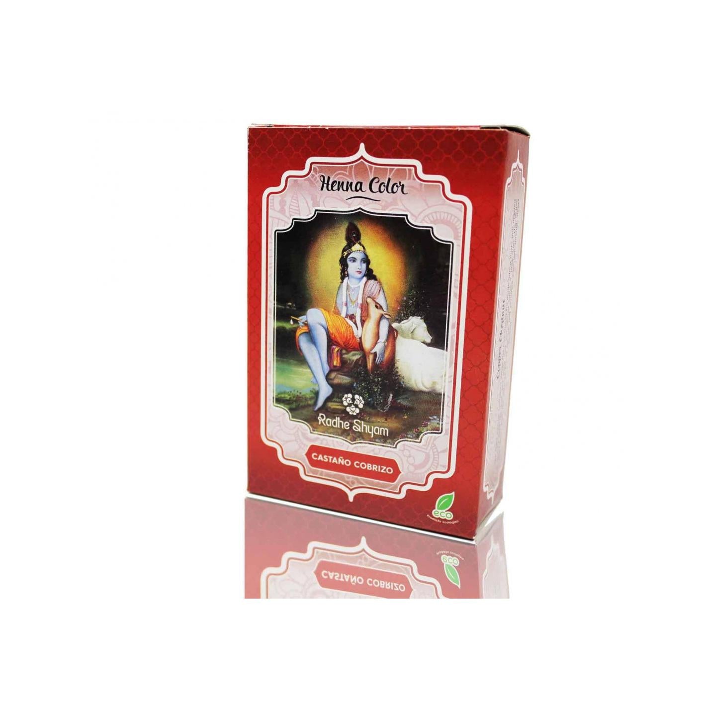 Tintura castano ramato Henna in polvere Radhe Shyam 100 g