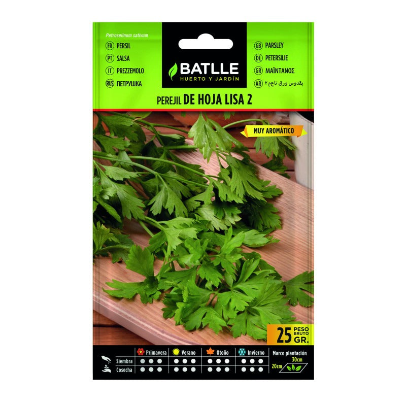 Semi di prezzemolo comune a foglia liscia 2 25 g Batlle