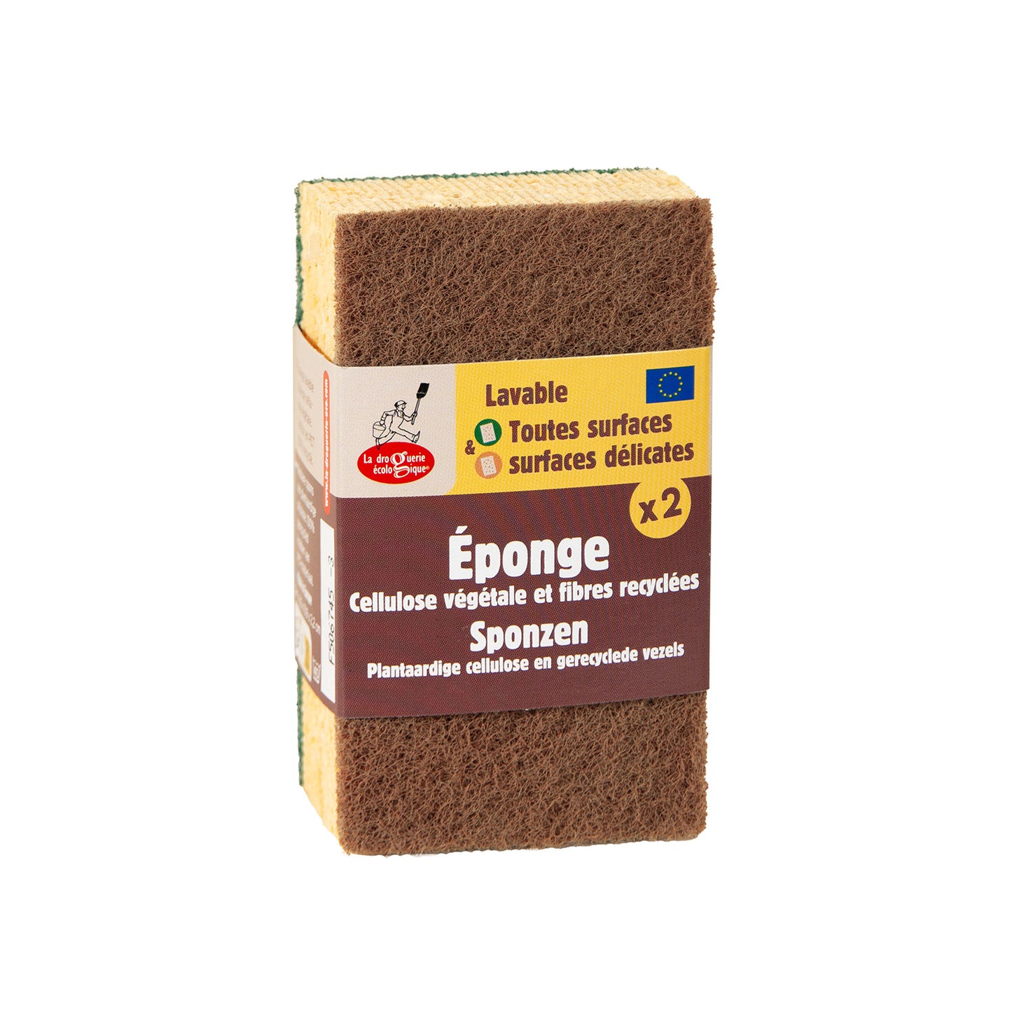 Scouring pad, 2 units, for all surfaces + delicate surfaces