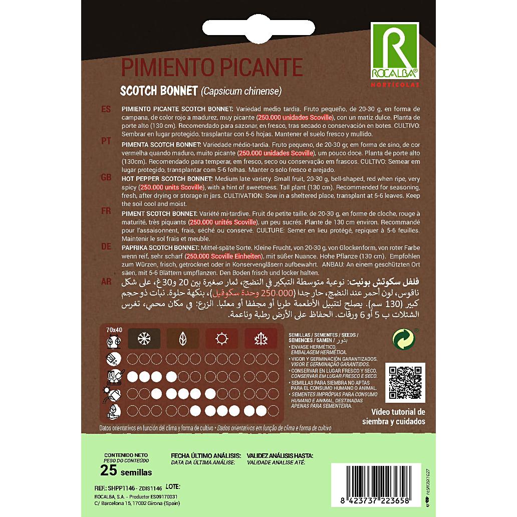 Scotch Bonnet Rocalba Hot Pepper Seeds