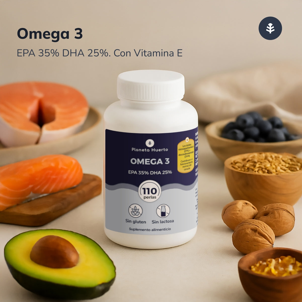 Omega 3 EPA 35% DHA 25% Planeta Huerto 110 Parels