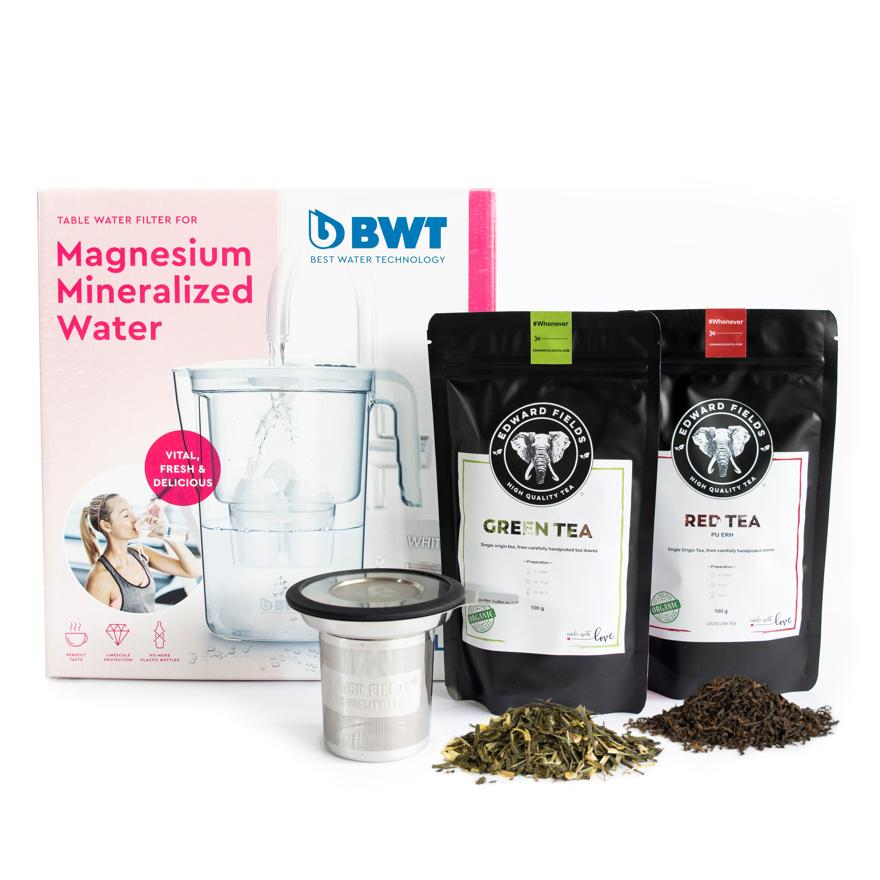 Pack Carafe Vida BWT + Thé vert EFT + Thé rouge EFT + Infuseur EFT