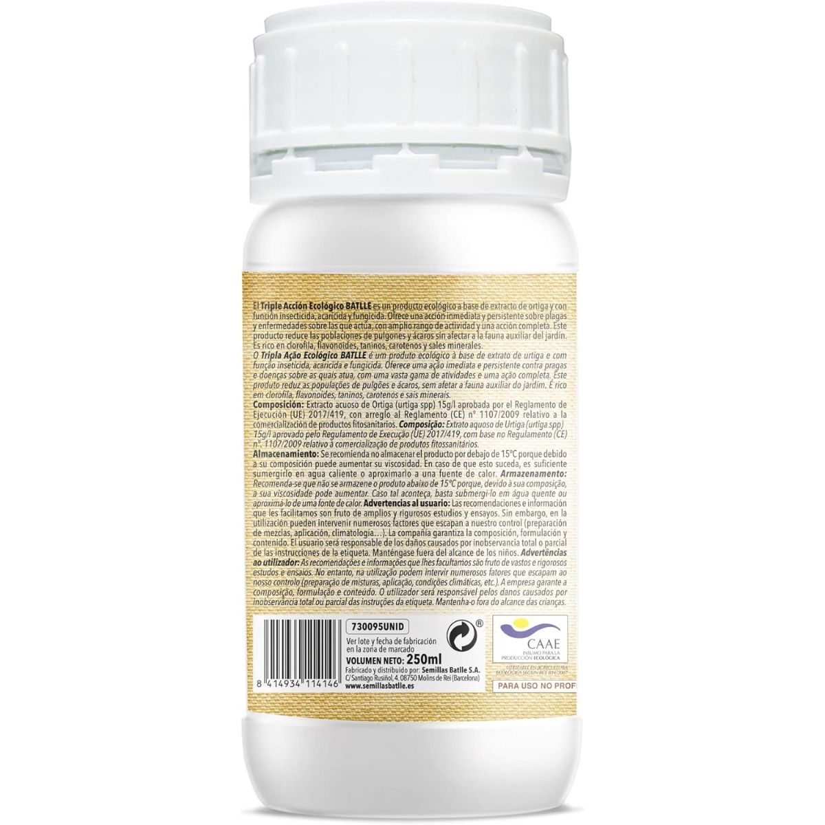 Drievoudig werkende eco-concentraat insecticide, fungicide, acaricide 250 ml Batlle