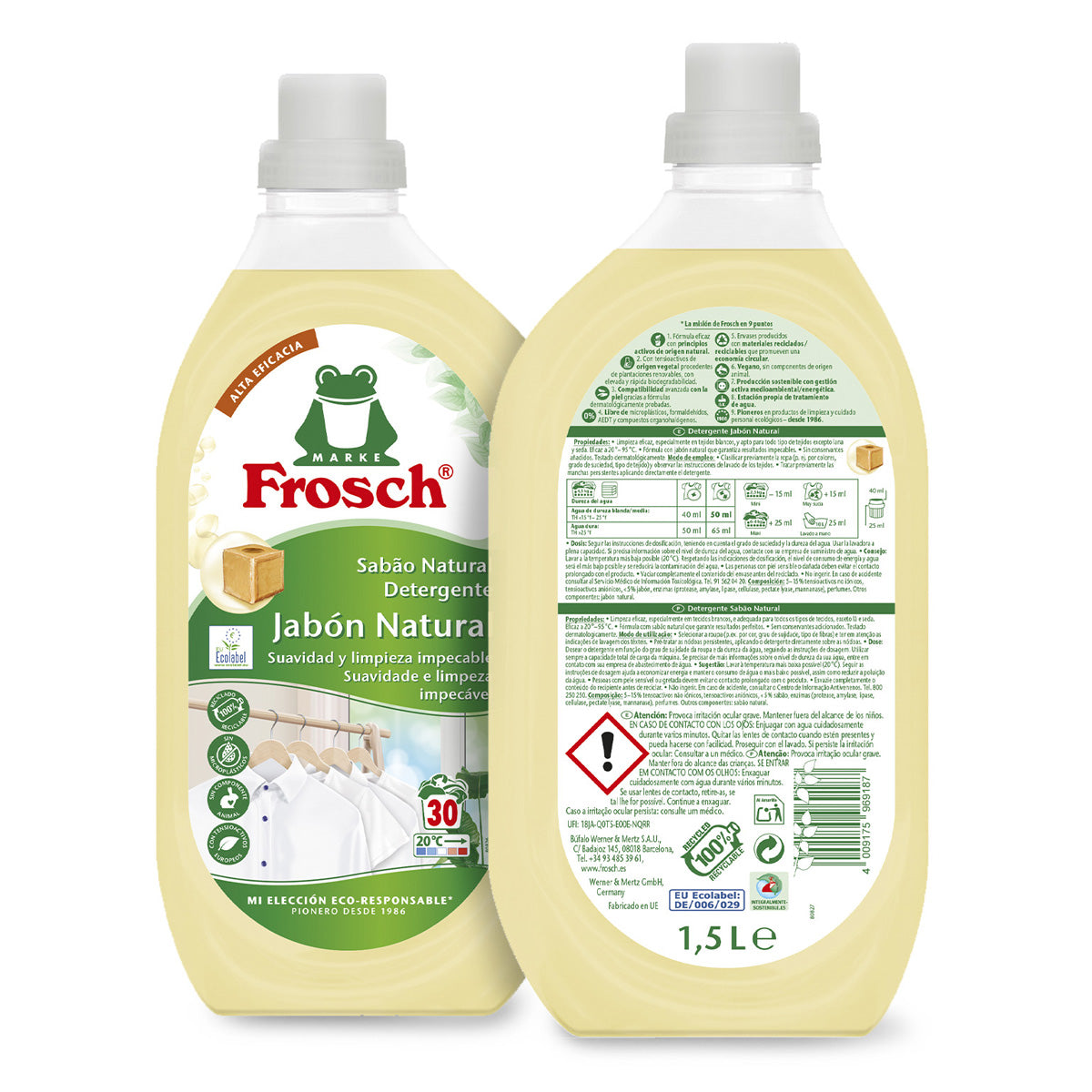Natuurlijk wasmiddel, Frosch, 1500 ml