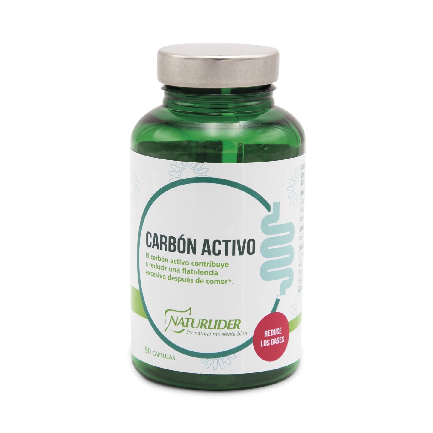 Actieve plantaardige koolstof 90 plantaardige capsules Naturlider