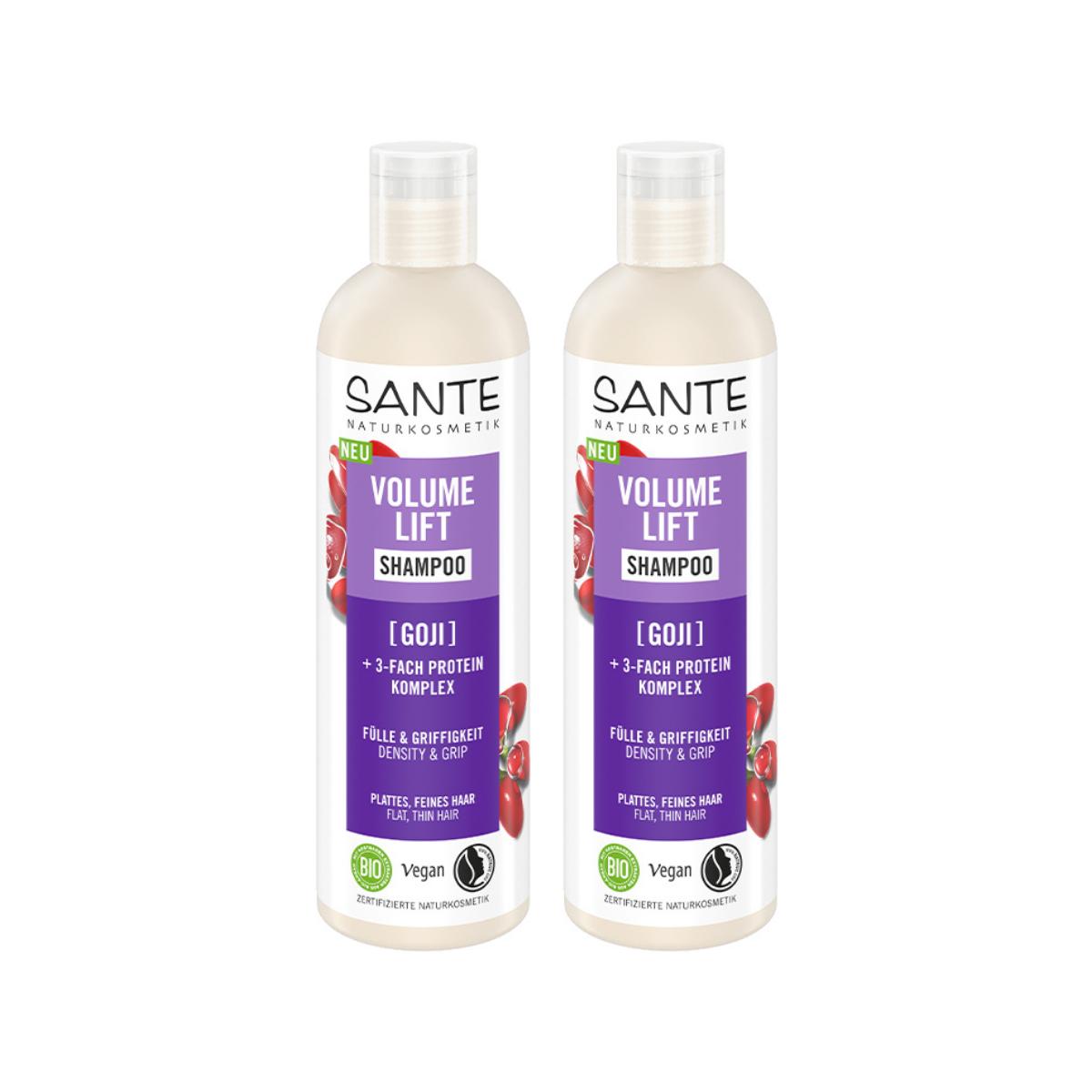 Zestaw 2x Szampon zwiększający objętość włosów z goji Sante 250 ml