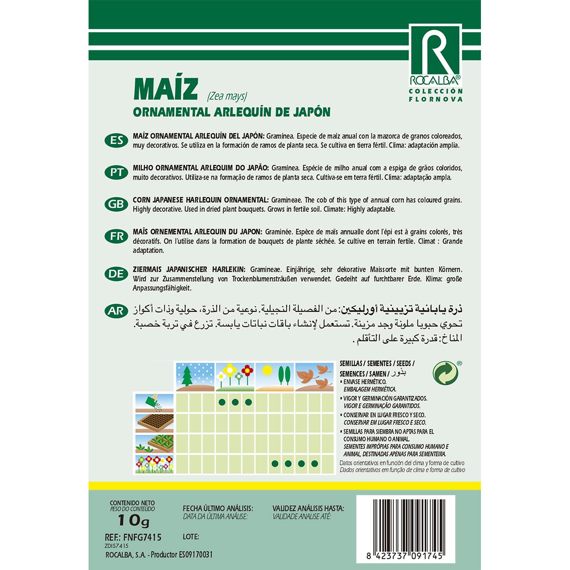Ziermais-Samen Harlekin aus Japan