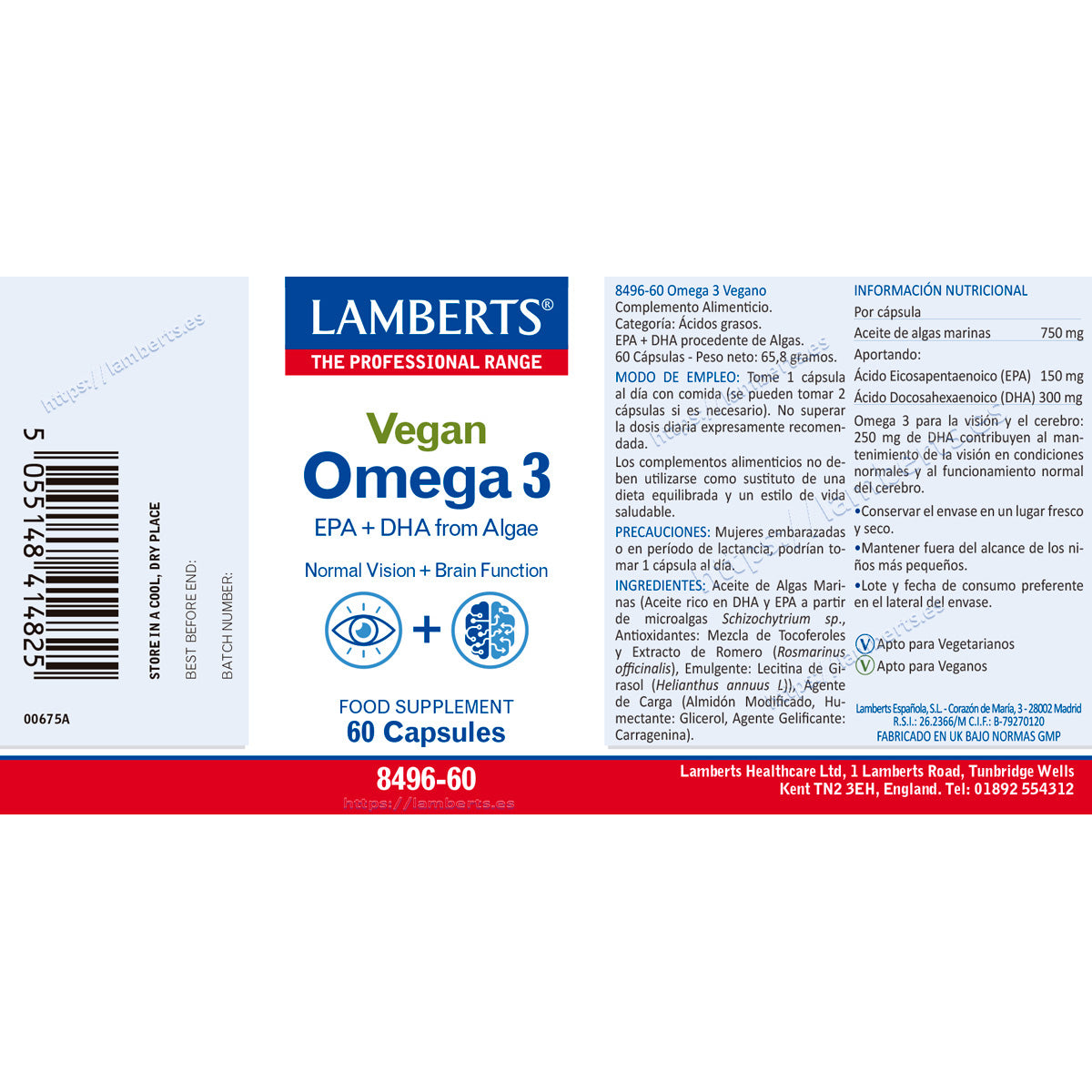 Veganes Omega 3 – 60 Kapseln, Lamberts