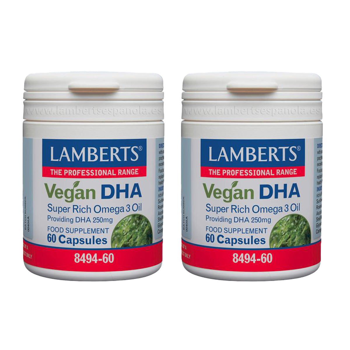 2er-Pack DHA Vegan 250 mg Lamberts 60 Kapseln
