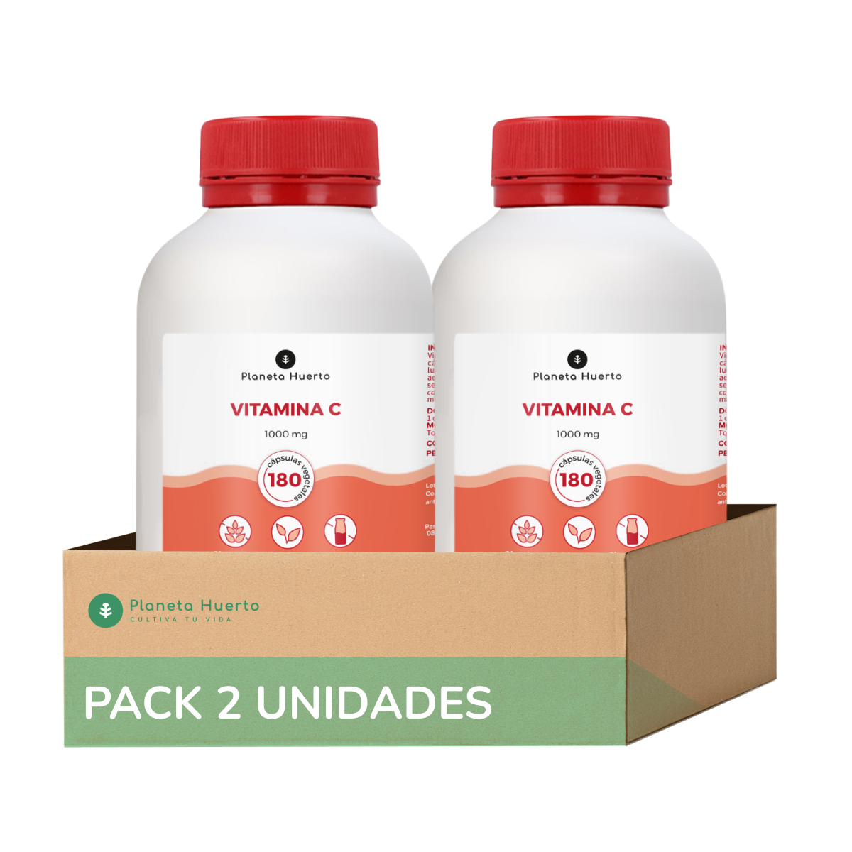 Pack 2xVitamine C 1000 mg Planeta Huerto 180 gélules végétales