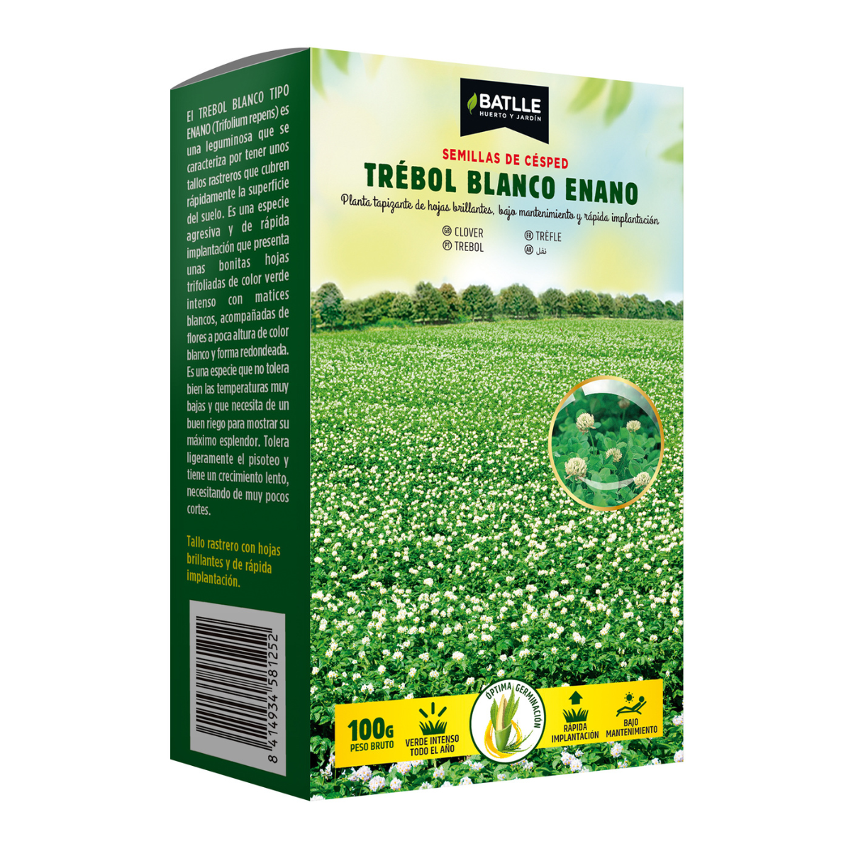 Graines de trèfle blanc nain Repens Batlle 1 kg