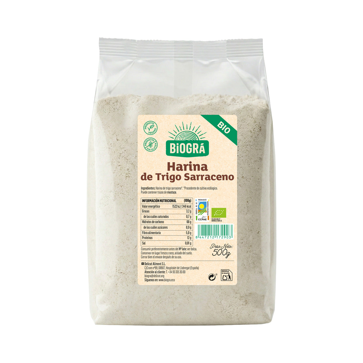 Harina de Trigo Sarraceno Bio Biográ 500 g