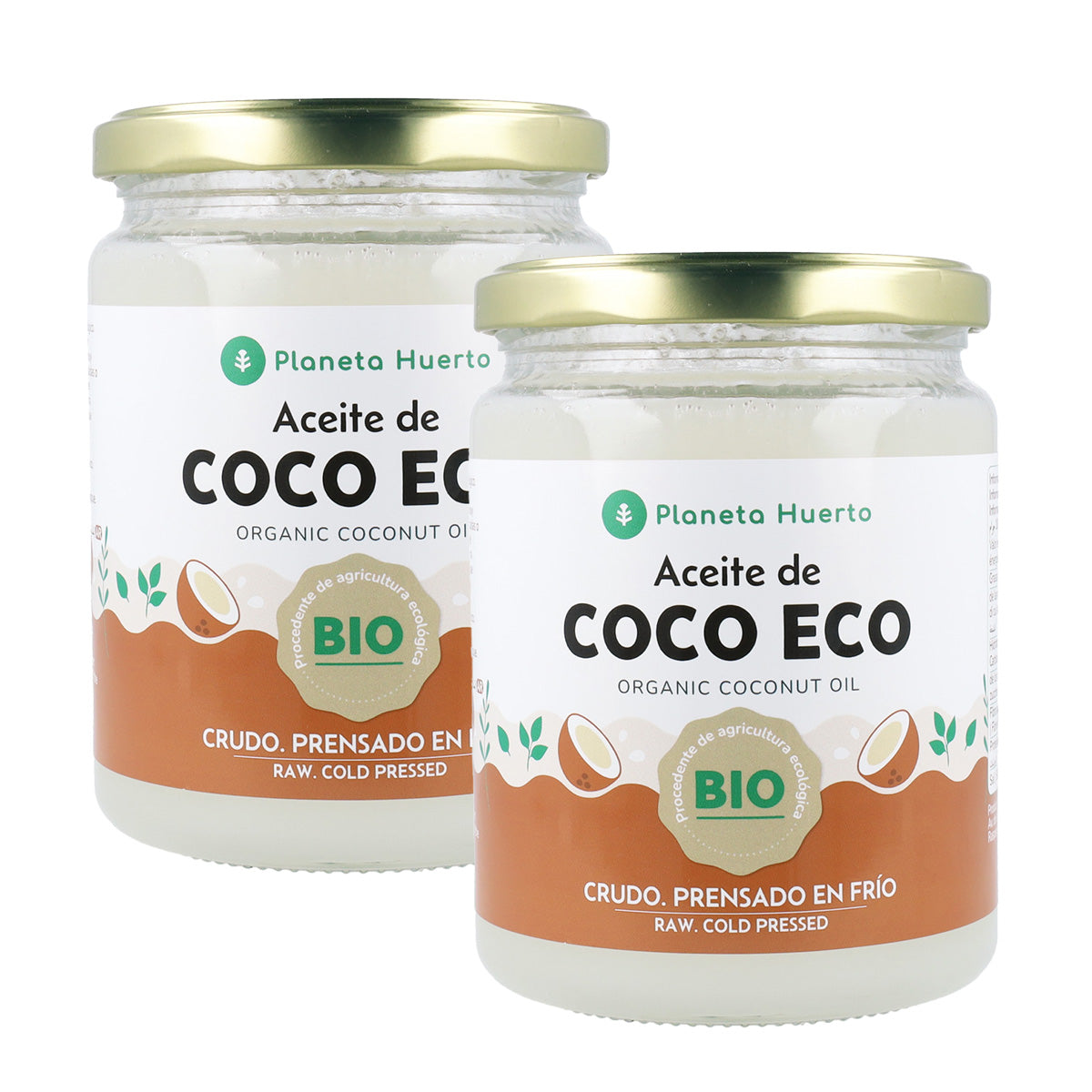 Packung 2x ECO Planet Orchard Natives Kokosnussöl 500 ml