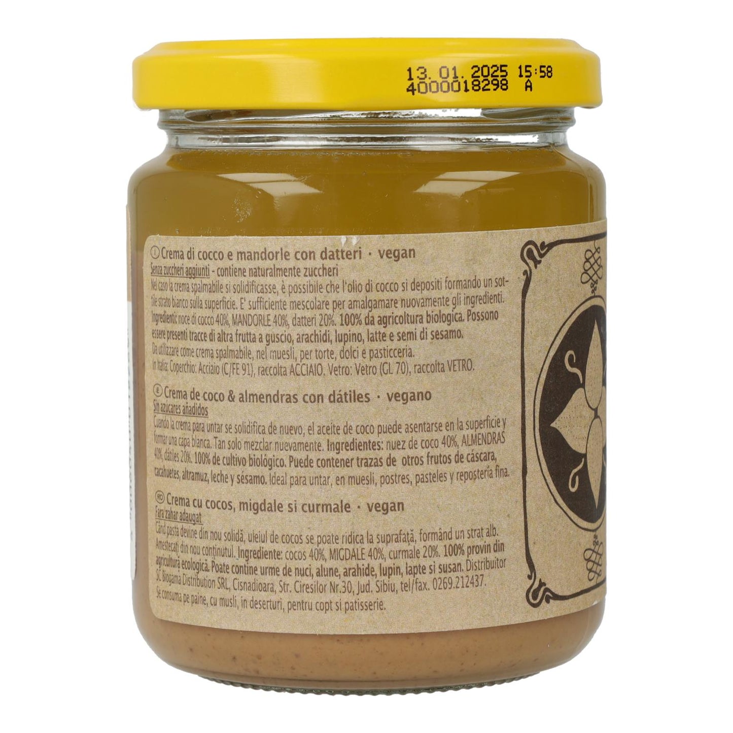 Crema de Almendras y Coco BIO Rapunzel 250gr