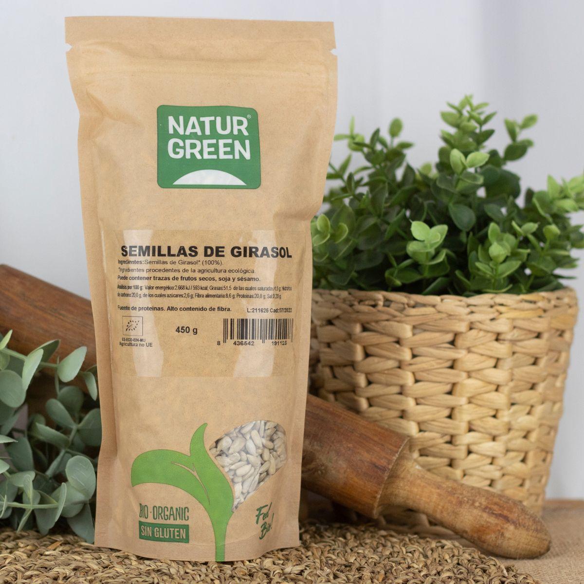 Biologische zonnebloempitten Naturgreen 225 g