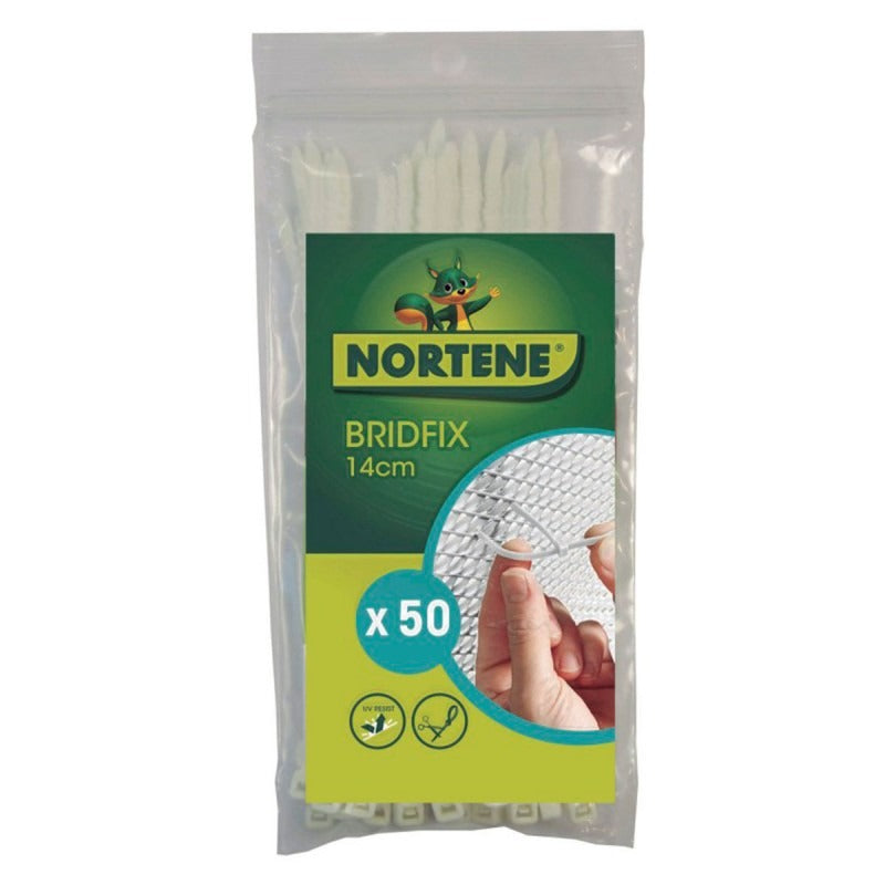 Witte kabelbinders Bridfix 50 stuks Nortene